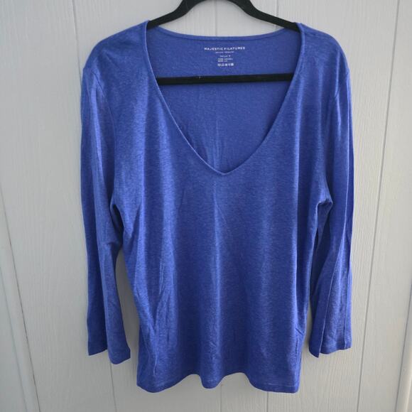 Majestic Filatures Deluxe Tee Shirt Size 4 – Linen Blend, Designer, Flaw - Picture 1 of 8